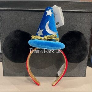 Disney Parks Sorcerer Mickey Mouse Fantasia Hat Ear Headband New
